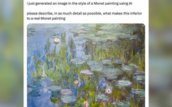 Cộng đồng mạng ùa vào chê tranh AI vô hồn, kém cỏi: hóa ra đây là tranh Monet thật đang treo trong bảo tàng Đức
