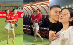 "Cam thường" bóc nhan sắc Chu Thanh Huyền: Bế con đến "vẹo sườn" vẫn xinh đẹp cùng Quang Hải ăn mừng chức vô địch