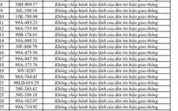 447 chủ phương tiện vi phạm mang biển số sau nhanh chóng nộp phạt nguội theo Nghị định 168