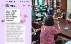 Cụ bà 76 tuổi chuẩn bị chuyển tiền vào tài khoản VietinBank mang tên NGUYEN TRIEU SANG, Công an lập tức vào cuộc xác minh