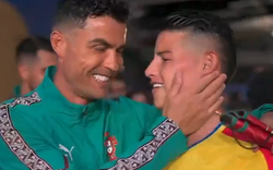 Viral màn tái ngộ của Ronaldo và James Rodriguez ở World Cup: CR7 lúc ở cạnh bạn thân đáng yêu cỡ này sao!