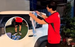 Ca sĩ Tim mặc áo Ronaldo dùng áo đấu giống của Argentina lau xe, còn ném xuống đất gây phẫn nộ