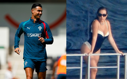 Paparazzi tóm cảnh Georgina diện bikini khoe body nóng bỏng trên du thuyền trong lúc Ronaldo dự World Cup