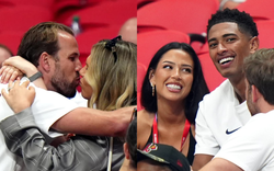 Harry Kane hôn vợ ngọt ngào sau cú đúp siêu phẩm, dàn WAGs tuyển Anh lên đồ nóng bỏng đọ sắc trên khán đài
