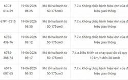 Công an thông báo 217 chủ phương tiện vi phạm mang biển số sau nhanh chóng nộp phạt nguội theo Nghị định 168