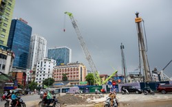 Cận cảnh công trường Vành đai 1 đoạn Hoàng Cầu - Voi Phục trong giai đoạn nước rút, mục tiêu thông xe trước dịp 2/9
