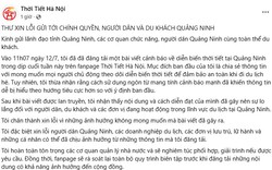 Fanpage Thời Tiết Hà Nội xin lỗi sau bài đăng cảnh báo thời tiết ở Quảng Ninh
