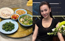 Phương Oanh khoe mâm cơm đạm bạc mùa hè, có 1 chi tiết khiến nhiều người thấy lạ lùng