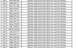Công an đề nghị 310 chủ phương tiện vi phạm mang biển số sau nhanh chóng nộp phạt nguội theo Nghị định 168