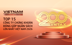 Công bố 15 công ty chứng khoán nộp ngân sách lớn nhất Việt Nam 2026: Số thuế đóng góp lập kỷ lục 14.300 tỷ
