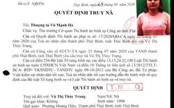 Quyết định truy nã Vũ Thị Thùy Trang SN 1998
