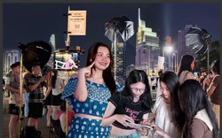 Giá chỉ 20.000 đồng mỗi tấm, dịch vụ "studio chụp ảnh" khiến ven sông Thủ Thiêm đông nghẹt mỗi tối