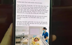 Sinh bé trai xong, người mẹ để lại con rồi mất liên lạc