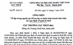 Cục Thuế phát thông báo quan trọng đối với hộ, cá nhân kinh doanh có doanh thu năm dưới 1 tỷ đồng