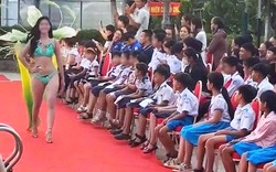Trình diễn áo tắm trước học sinh ở Lý Sơn, ban tổ chức thi hoa hậu bị phạt