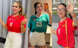 Dàn WAG Yến Xuân, Chu Thanh Huyền lên đồ, khoe dáng nuột nà trước giờ cổ vũ ĐT Việt Nam đấu Thái Lan