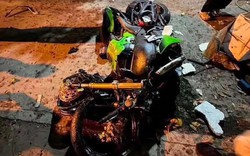 Biker “Út Lụi” tử nạn khi đang chạy xe phân khối lớn ở Nha Trang, chiếc Kawasaki hư hỏng nghiêm trọng