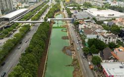 Hình ảnh mới nhất của rạch Đá Đỏ cạnh Metro số 1 sau gần một năm thi công: Diện mạo khác hẳn trước đây