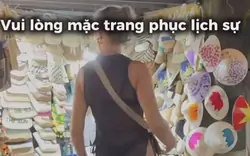 Nữ du khách bị mời rời khỏi Chùa Cầu Hội An vì trang phục phản cảm