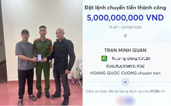 Nam thanh niên SN 2001 nhận 12 lần chuyển khoản tổng 5 tỷ đồng lúc 16h chiều: Công an hỗ trợ hoàn trả cho người gửi