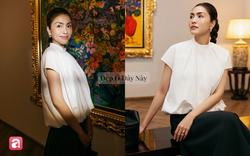 "Dâu hào môn" Hà Tăng diện chiếc áo có tiền cũng chưa mua được, ăn vận đơn giản vẫn sang ngời ngời