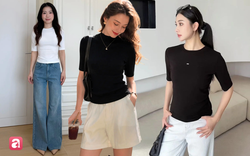 Áo thun tay lửng: Item old money hợp với trời thu se lạnh