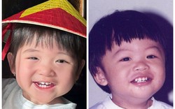 Gin Tuấn Kiệt khoe ảnh ngày nhỏ, giống con gái hiện tại đến 100%