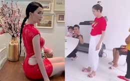 Khoảnh khắc đối lập của Ngọc Trinh gây sốt: Mùng 1 Tết lên đồ nóng hừng hực, gặp bố mẹ lại lo "xả vai" khác hẳn 180 độ