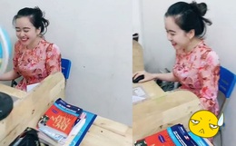 Cô giáo đang chăm chú giảng bài online, nhưng ai nấy đều sững sờ khi nhìn chiếc quần cô đang mặc