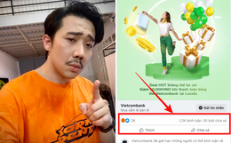 Động thái dứt khoát của Fanpage Vietcombank khi bị netizen tràn vào tấn công, sau vụ 1000 tờ sao kê từ thiện của Trấn Thành