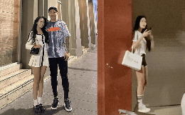 Khoảnh khắc Doãn Hải My lặng lẽ chờ Văn Hậu, vóc dáng khó rời mắt
