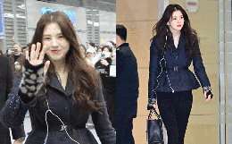 Han So Hee &quot;đại náo&quot; sân bay Hàn sau Fashion Week: Đẹp đến mức clip chào fan như cảnh phim, sân bay hoá sàn catwalk