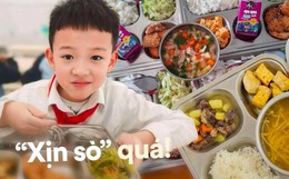 Phụ huynh Hà Nội rần rần khoe bữa ăn bán trú 10 NGHÌN ĐỒNG của con khiến ai nấy "lác mắt": Chỉ mong con mình cũng được như thế!