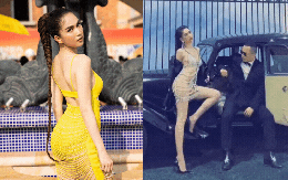 Tức con mắt nhìn Ngọc Trinh khoe gần hết body bên Vũ Khắc Tiệp: Bikini nhỏ xíu, dây dợ nhì nhằng lấp ló cả 3 vòng