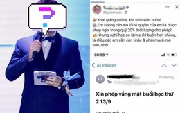Sinh viên xin vắng học vì nhà có người mất, giảng viên kiêm MC VTV đăng lên Facebook mỉa mai: Nghỉ học có làm em đỡ buồn hơn không?