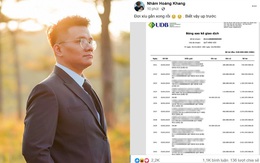 Nhâm Hoàng Khang tung sao kê “Quỹ Hằng Hứu”, cư dân mạng ngao ngán còn bày trò đến bao giờ?