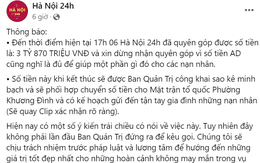 Đại diện fanpage Hà Nội 24h nói về số tiền quyên góp 4 tỷ đồng cho nạn nhân vụ cháy, giải thích vì sao dùng địa chỉ &apos;&apos;ảo&apos;&apos;