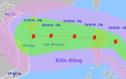 Bão Trami sẽ giật cấp 14, sóng biển cao 6-8 m, hướng vào Việt Nam