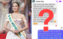 Lộ tin nhắn gây tranh cãi của Thanh Thuỷ về chiếc váy "sóng gió" trước khi đăng quang Miss International 2024