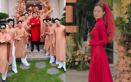 Lễ vu quy Midu và thiếu gia Minh Đạt: Cô dâu chú rể diện áo dài đỏ rực, dàn bê tráp 29 người toàn trai xinh gái đẹp!