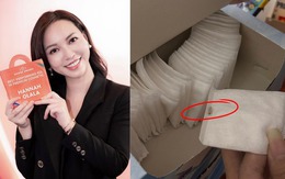 Toàn cảnh vụ bông tẩy trang có dòi mua trên livestream Hannah Olala