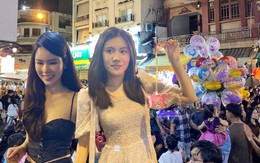 Trung thu sớm: Gái xinh đang tập trung hết ở phố lồng đèn Lương Nhữ Học dù gửi xe tận 20k/chiếc
