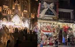 Đêm 24/12: Hàng Mã quá khác lạ, du khách chen chúc nhau chụp ảnh ở Nhà thờ Đức Bà