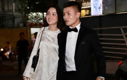 Quang Hải tay trong tay Chu Thanh Huyền, Hoàng Đức bảnh bao tại thảm đỏ Gala trao giải Quả bóng vàng Việt Nam 2025