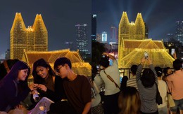 Nhà thờ Đức Bà quá "vuýp"! Giới trẻ trải bạt chỉ để canh cảnh tượng 3 năm có 1 lần