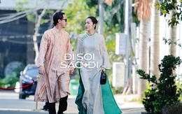 "Info" áo dài cực phẩm trong bức hình đỉnh như tạp chí của Hà Tăng và chồng