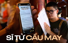 Văn Miếu, Việt Nam Quốc Tự kín sĩ tử đi cầu may: Người mang máy tính, người viết SBD, người lên TikTok tìm... văn khấn