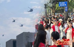 Ngày tổng hợp luyện lần 2: Máy bay diễu binh trên bầu trời, Quảng trường Ba Đình đông nghẹt người đổ về từ 4 giờ sáng