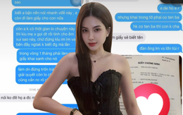Diễn viên Thiên An bất ngờ tung full tin nhắn làm giấy khai sinh, lần đầu đáp trả về họp báo 2 tiếng