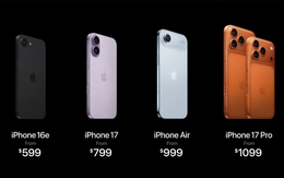 Sự kiện Apple: iPhone 17 và iPhone Air thiết kế ấn tượng, iPhone 17 Pro và iPhone 17 Pro Max có màu cam và cụm camera gây khác lạ, giá cao nhất gần 64 triệu